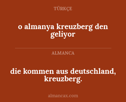 die kommen aus deutschland, kreuzberg. - o almanya kreuzberg den geliyor