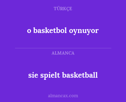 o basketbol oynuyor - sie spielt basketball