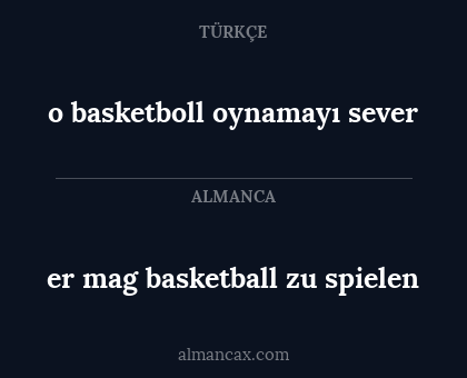 er mag basketball zu spielen - o basketboll oynamayı sever