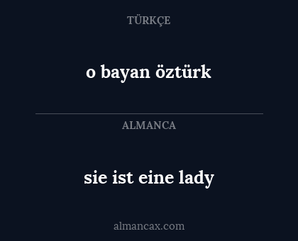 o bayan öztürk - sie ist eine lady