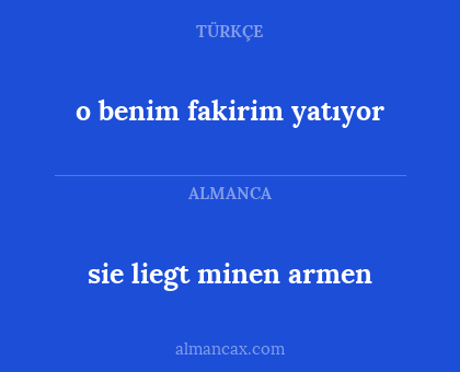 sie liegt minen armen - o benim fakirim yatıyor