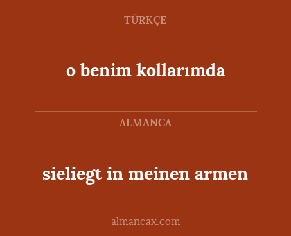 o benim kollarımda - sieliegt in meinen armen