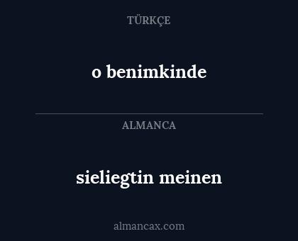 sieliegtin meinen - o benimkinde