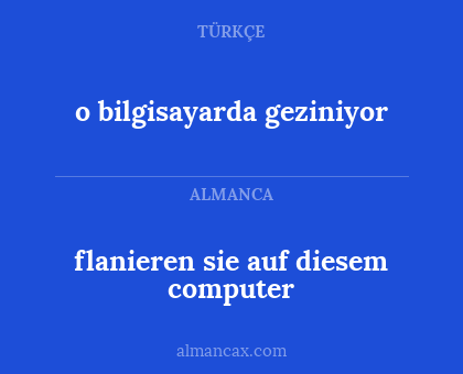 flanieren sie auf diesem computer - o bilgisayarda geziniyor