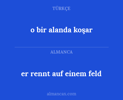 er rennt auf einem feld - o bir alanda koşar
