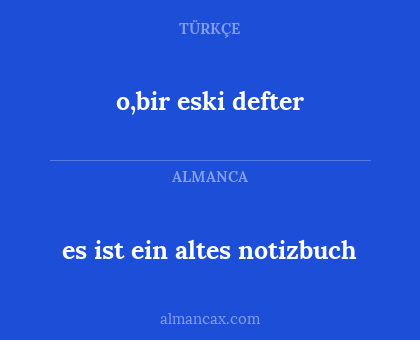 o,bir eski defter - es ist ein altes notizbuch
