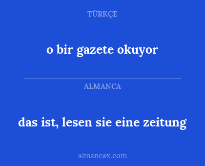 das ist, lesen sie eine zeitung - o bir gazete okuyor