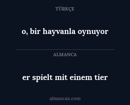 er spielt mit einem tier - o, bir hayvanla oynuyor