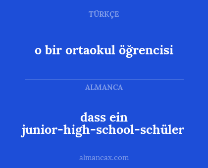 dass ein junior-high-school-schüler - o bir ortaokul öğrencisi