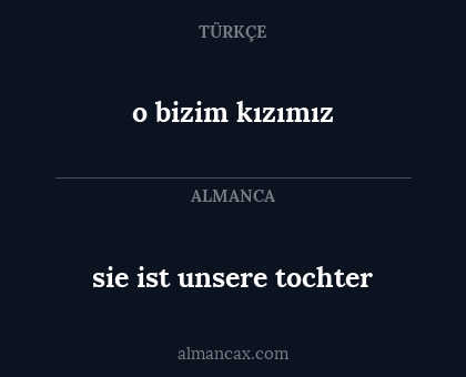 o bizim kızımız - sie ist unsere tochter