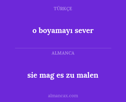 o boyamayı sever - sie mag es zu malen