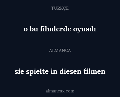 o bu filmlerde oynadı - sie spielte in diesen filmen
