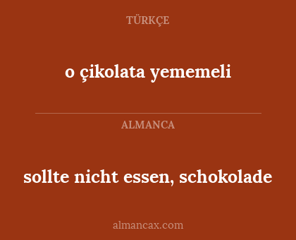 o çikolata yememeli - sollte nicht essen, schokolade
