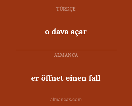 er öffnet einen fall - o dava açar