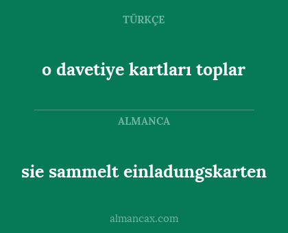 sie sammelt einladungskarten - o davetiye kartları toplar