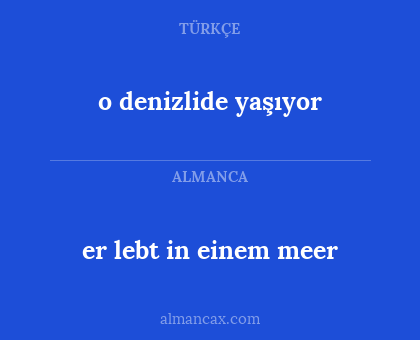 o denizlide yaşıyor - er lebt in einem meer