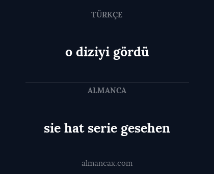 sie hat serie gesehen - o diziyi gördü