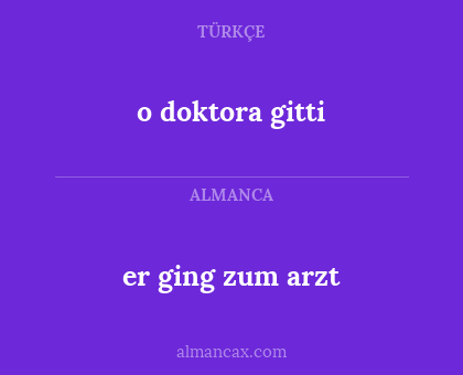 er ging zum arzt - o doktora gitti