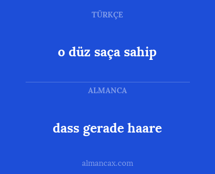 dass gerade haare - o düz saça sahip