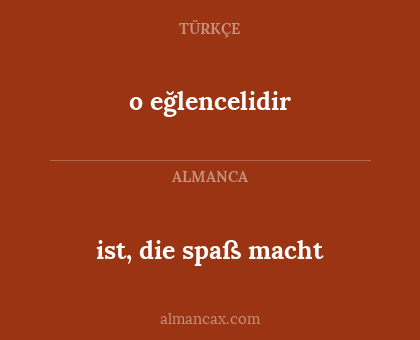 ist, die spaß macht - o eğlencelidir