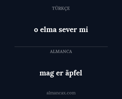 o elma sever mi - mag er äpfel
