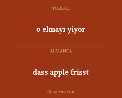o elmayı yiyor - dass apple frisst