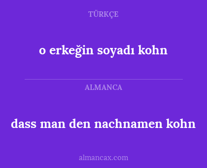 o erkeğin soyadı kohn - dass man den nachnamen kohn