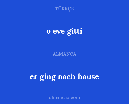 er ging nach hause - o eve gitti