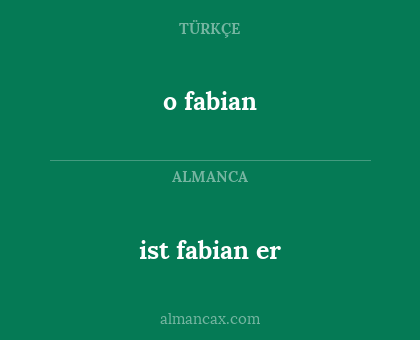 o fabian - ist fabian er