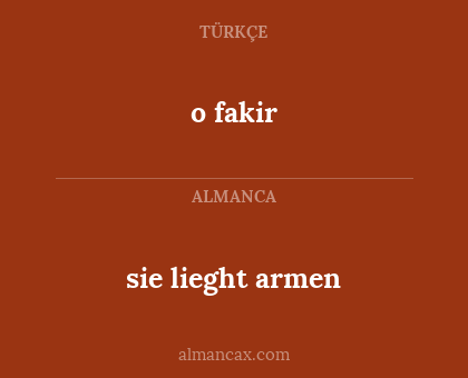 o fakir - sie lieght armen