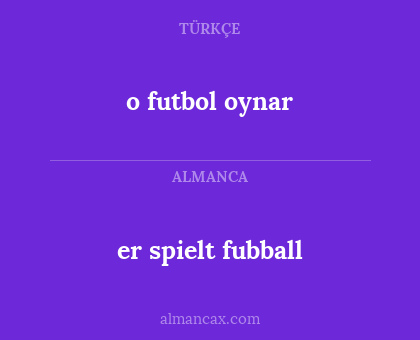 o futbol oynar - er spielt fubball