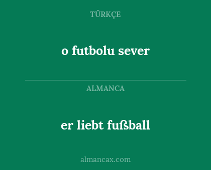 o futbolu sever - er liebt fußball