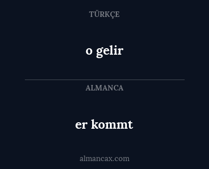 er kommt - o gelir