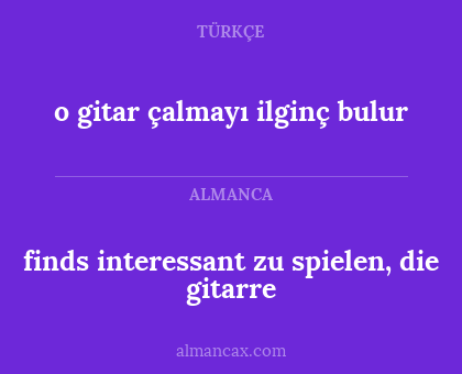 finds interessant zu spielen, die gitarre - o gitar çalmayı ilginç bulur