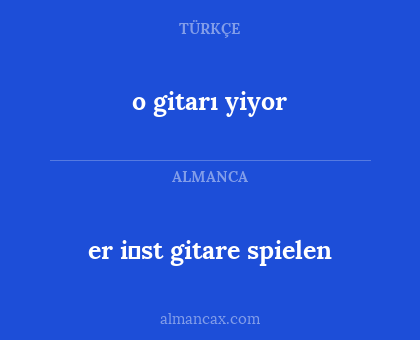 o gitarı yiyor - er i̇st gitare spielen