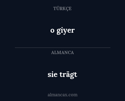 sie trägt - o giyer