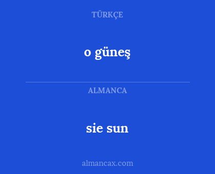 o güneş - sie sun
