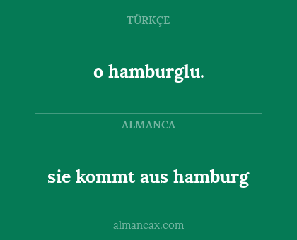 sie kommt aus hamburg - o hamburglu.