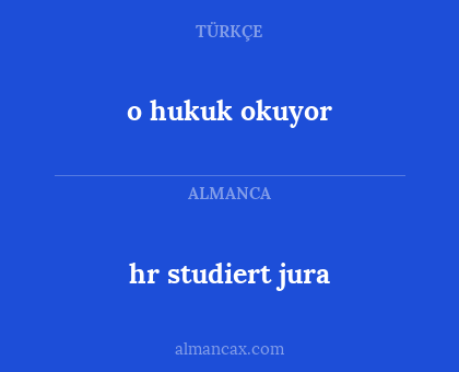 o hukuk okuyor - hr studiert jura
