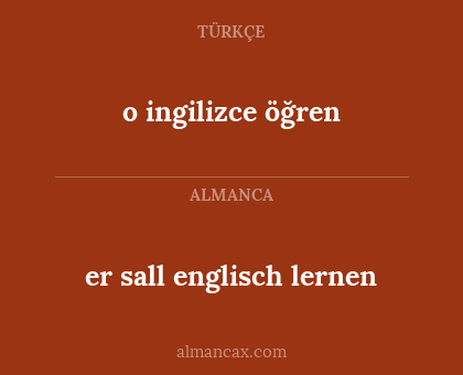 o ingilizce öğren - er sall englisch lernen