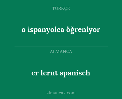 o ispanyolca öğreniyor - er lernt spanisch