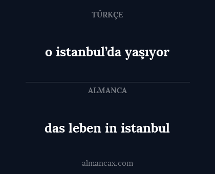 o istanbul’da yaşıyor - das leben in istanbul