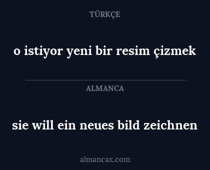 sie will ein neues bild zeichnen - o istiyor yeni bir resim çizmek