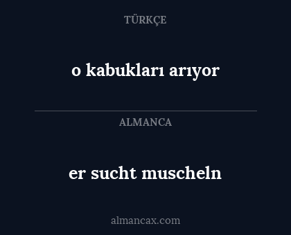 o kabukları arıyor - er sucht muscheln