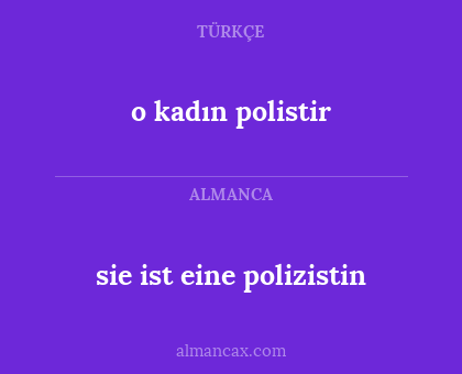 o kadın polistir - sie ist eine polizistin