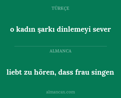 liebt zu hören, dass frau singen - o kadın şarkı dinlemeyi sever