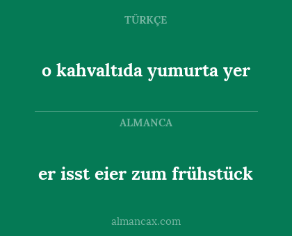 er isst eier zum frühstück - o kahvaltıda yumurta yer