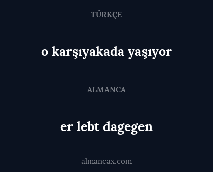 er lebt dagegen - o karşıyakada yaşıyor