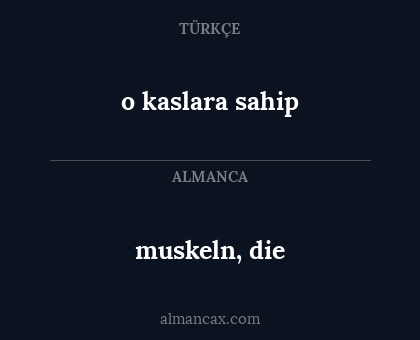 muskeln, die - o kaslara sahip