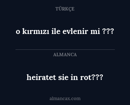 heiratet sie in rot??? - o kırmızı ile evlenir mi ???